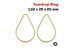 14k Gold Filled Wire Teardrop Charm, Teardrop Jump Ring 1.02x29x20mm CL, (GF/779)